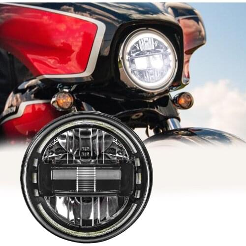 Motorcycle 7 inch LED Headlight Round With DRL For Harley Touring Street Glide Road King Yamaha Moto Jeep Wrangler JK TJ