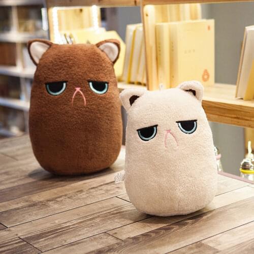 Cartoon Cute Sad Cat Plush High Quality Kids Sleeping Doll Stuffed Toy Girl Boy Creative Gift