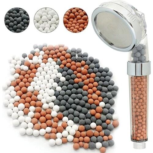 Fashion 1Set SPA Shower Head Energy Beads Filter Handheld Bathroom Pressurize Saving Water Tool Sprayer Head