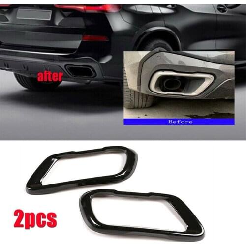 NEW-Car Tail Muffler Exhaust Pipe Output Cover for BMW X5 G05 X6 G06 X7 G07 2019-2021 Accessory for M Sports Version