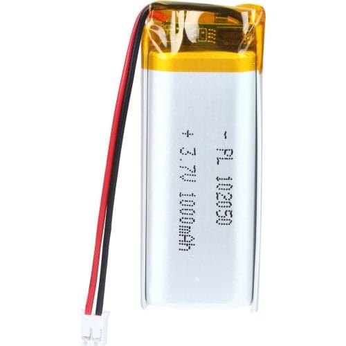 YDL 3.7V 1000mAh 102050 Rechargeable Lipo Battery with JST Connector