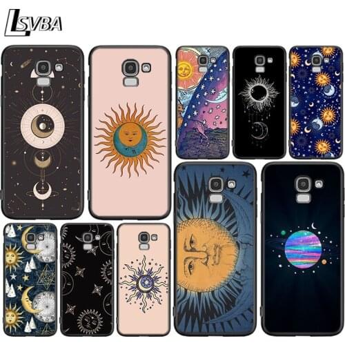 Hippie sun and moon art For Samsung Galaxy J2 J3 J4 Core J5 J6 J7 J8 Prime duo Plus 2018 2017 2016 Silicone Phone Cover