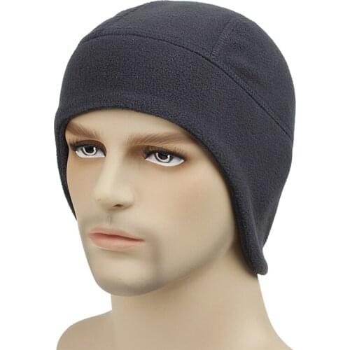 Winter Bonnets Hat Outdoor Windproof Brimless Hat Men Women Earmuffs Hat Plush Warm Hat Fashion Solid Hedging Cap