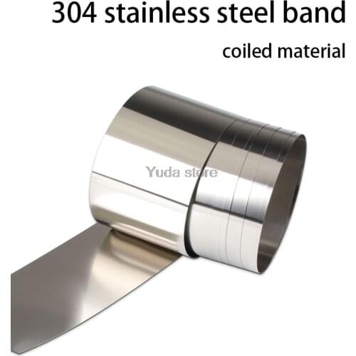 1pc 304 Stainless Steel SS304 Thin Plate Stainless steel foil 0.05/0.06/0.07/0.08/0.09/0.1/0.15/0.2/0.25mm x 100mm x 1000mm