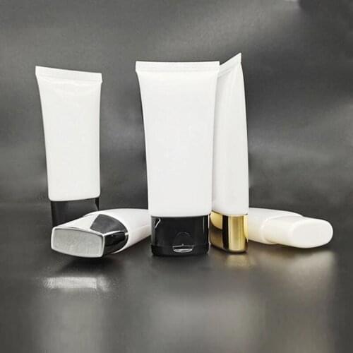 50pcs 50g Empty white Soft Tube For Cosmetic Packaging 50cc Lotion Cream Plastic Bottle Skin Care Cream squeeze Containers Tube