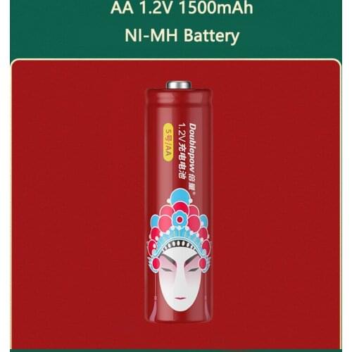 Chinese style Doublepow AA 1.2V 1500mah rechargeable battery for thermometer mouse calculator clock Toy 14500 NI-MH battery