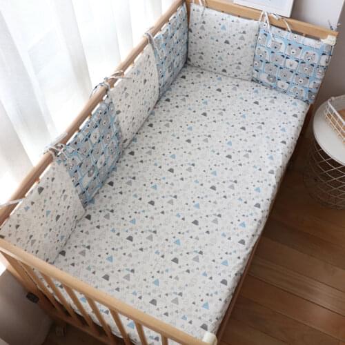 Baby Bumper For Newborns Nordic Thick Soft Bumpers In The Crib For Baby Room Decoration Cot Protector For Infant Bed 6 Pcs Set