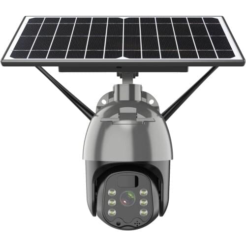 Battery Powered Wireless 4G Outdoor Solar Panel Dome PTZ WiFi IP 1080p HD Camara CCTV Security Camera