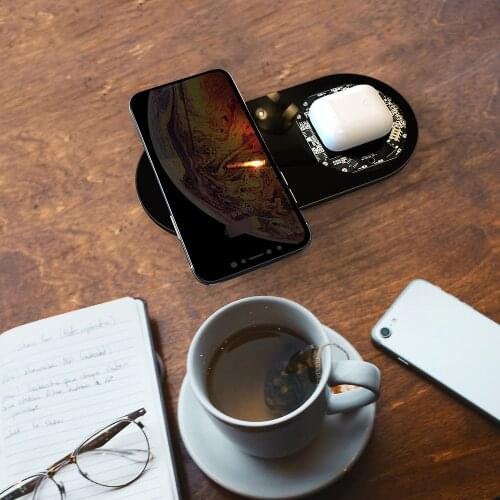 Two-In-One Wireless Charger Mobile Phone Desktop Wireless Charging Iwatch Charger Qi For Apple Xr