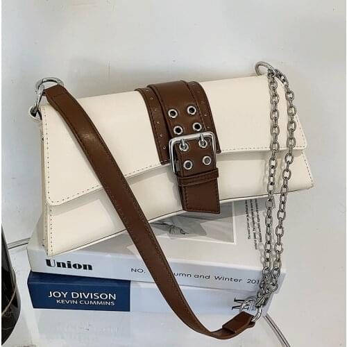 Brand Designer Handbags High Quality Messenger Bag Female Color Contrast Shoulder Bags Sac A Main Chains Crossbody Bags Ladies
