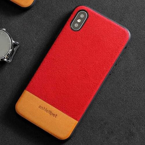 Cow Suede Genuine Leather Phone case for iPhone X 11 Pro Max XS max XR 7 7plus 8 plus 5 5s 6 6s Plus se 360 Full protective