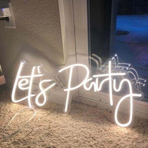 Lets Party Custom Neon Sign Light LED Flex Letter Board For Party Bar Pub Outdoor Indoor INS Wall Decoration Cool Gift