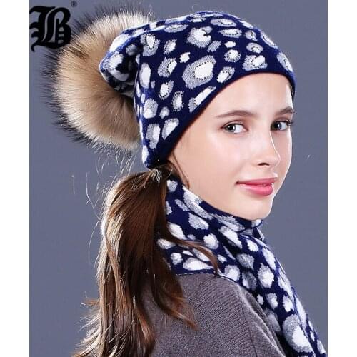 [FLB] Brand Fashion Women Hats Scarf For Winter High Quality Rhinestones Lady Beanies Warm Autumn Angora Knitted Caps FLBMX17032