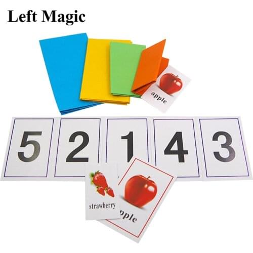 Fruit Card Prediction Magic Tricks Multicolor Prophecy Card Magic Props Close Up Illusions Gimmick Props Comedy Toy For Kids