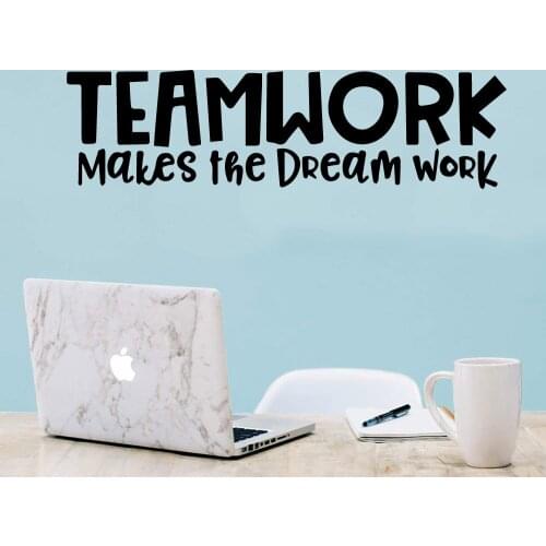 Hot Teamwork Sentence Vinyl Decals Wall Stickers For Kids Rooms Nursery Room Decor For Kids Rooms Diy Home Decoration