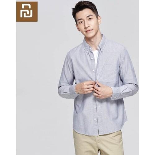 Youpin classic oxford shirt Comfortable Cotton High quality cotton Delicate neckline Mens Shirts