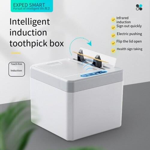 Household Electric Toothpicks Storage Box Elektrische Tandenstoker Houder Draagbare Automatic Sensor Induction Dispenser
