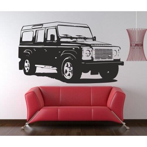 Land Rover Defender 58 X 99 CM Vinyl Wall Decal Art Vinyl Home Decor Decal Living Room Wall Sticker Removable WY-38