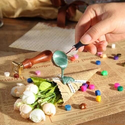 Wax Spoon Sealing Wax Spoon Used for Sealing Beads Retro Craft Envelope Wedding Wax Sealing Wax Stamp Wooden Handle Spoon