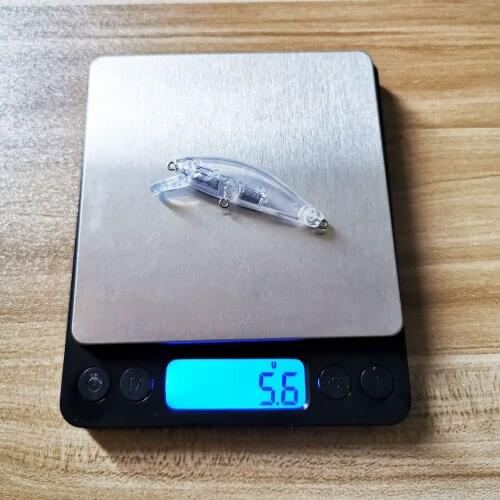 Slowly Sinking 5.5cm/5.6g Blank Unpainted Bait DIY Minnow Wobbler Unpainted Lure Freshwater Fishing Hard Lures Isca Pesca