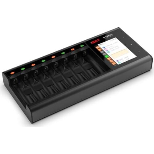 ISDT N8 N16 N24 5-12V AA/AAA Battery Multi-Channel Quick Charger with 2.4inch Full Color IPS LCD Touch Screen Micro USB