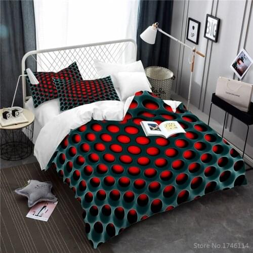 Fashion Honeycomb 3D Printed Bedding Set Soft Comforter Cover Pillowcase Set Bedclothes Home Textile Twin Full Queen King Size