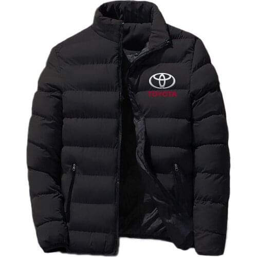 New Winter Toyota car logo Mens Fashion Jackets Zipper Comfortable Classic Style Cotton Clothing Warm Male Tops Coats