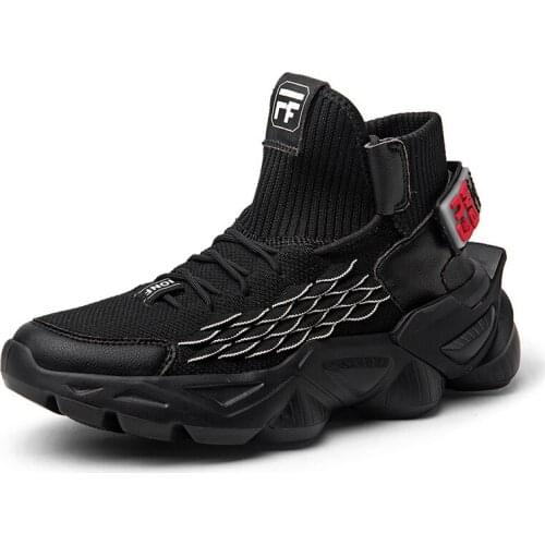 2021 New high-top mens outdoor sports Korean fashion shoes, students' leisure sports Torre shoes, young mens fashion shoes