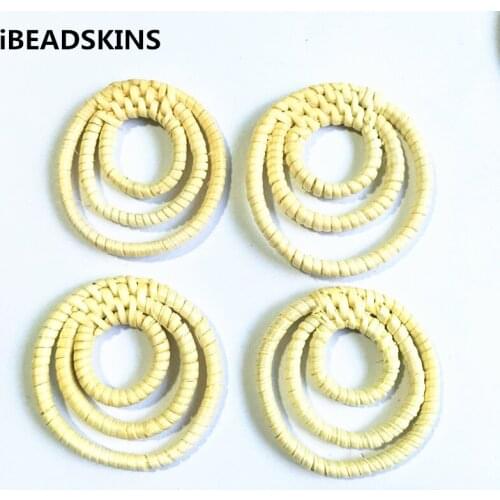 New arrival! 20pcs/lot 40mm or so Rattan earrings-shape charm beads for Jewelry DIY (Design as shown)