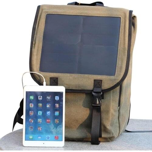 New Solar Backpacks Leisure Mobile Phone Can Be Recharged Shoulder Bag Business Travel Bag Wholesale