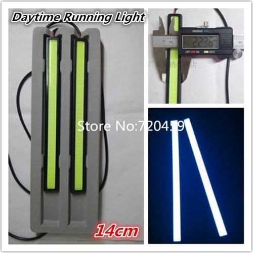 New 2pcs 14cm led daytime running light cob 12V Daytime Running Light parking auto Fog lamp all Car