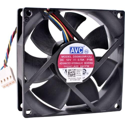 Brand new original DS08025R12U 8cm 8025 80x80x25mm DC12V 0.70A Computer CPU large air volume cooling fan