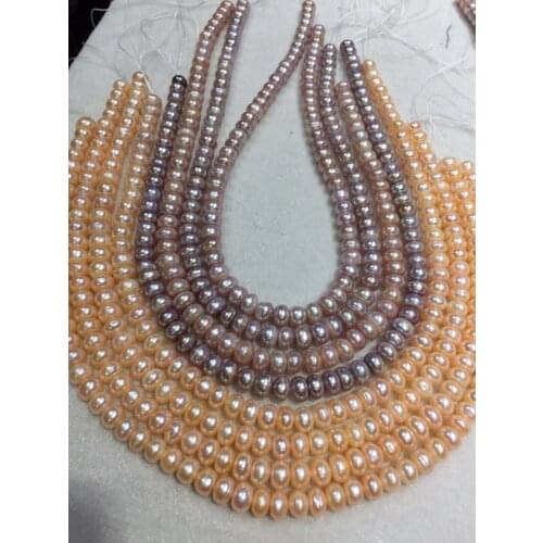 Wholesale 8-9MM Freshwater Button Shape Pearl Necklace Strand String Jewelry Beads Accessory 10pcs/lot