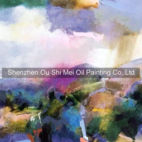 Original Hand Painted Oil Paintings on Canvas Wall Oil Painting Abstract Colorful Landscape Handmade Picture Decor Artwork