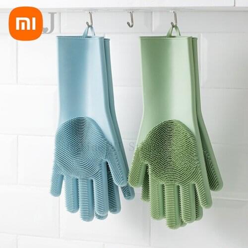 Xiaomi Youpin Jurdan & Judy Magic Silicone Dishwashing Gloves Waterproof Kitchen Gloves Washing Clothes Gloves for Household
