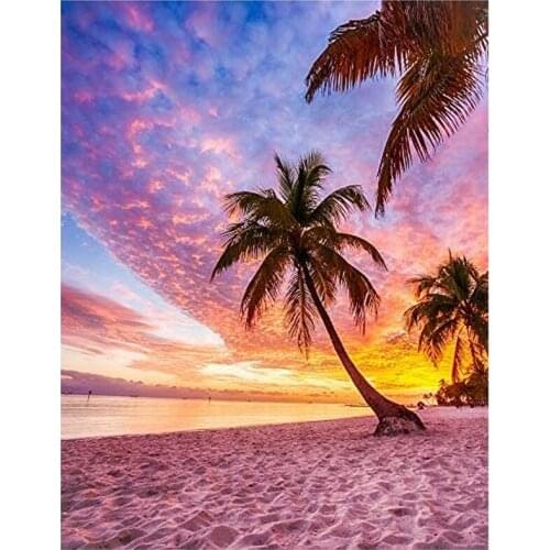 Beach Diamond Painting Kits for Adults,Diamond Painting Kits for Kids, Diamond Painting for Home Wall Decor