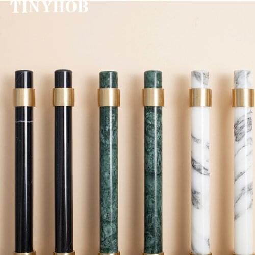 Natural Stone + brass Knobs Dark Green European T Bar Handles Drawer Pulls Kitchen Cabinet Knobs and Handles Furniture Hardware