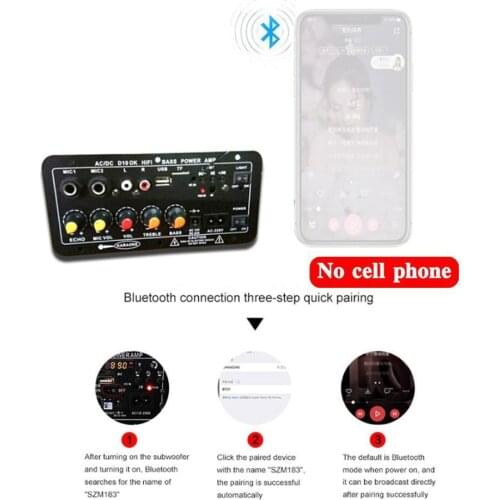 Subwoofer Bluetooth Digital Amplifier Board Audio Amplifiers Player FM With Speaker Amplificador DIY TF For Car Radio USB E3Q4