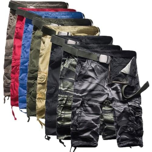 Cargo Shorts Men Cool Camouflage Summer Multi-pocket Male Summer Cotton Casual Sports Cycling Shorts Sweatpants Fifth Pants
