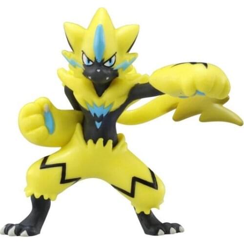 TOMY Genuine Anime Pokemon Color Box Packaging Sword Shield Zeraora MC Doll Toy Collection Gift