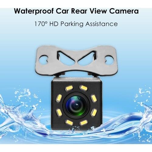 170 Degrees 8 LED Night Vision Waterproof HD Auto Reverse Packing Assistance Adjustable Bracket Universal Car Rear View Camera