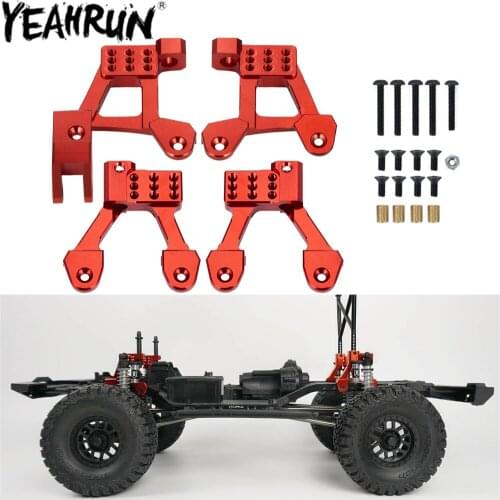 YEAHRUN RC Car Metal Shock Mount Rear and Front Shock Damper Towers for 1:10 RC Crawler Axial SCX10 II 90046 Upgrade Parts