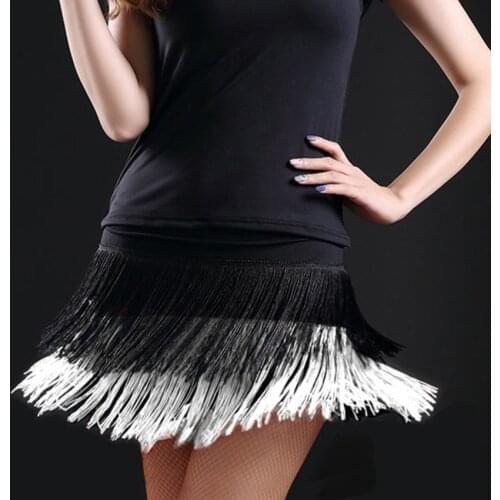 Hot sale Adult Lady dance dance skirt children double tassel Latin dance skirt fringed skirt contains