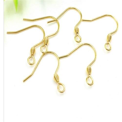 Never Fade 100% 316 Stainless Steel Titanium Steel Simple Ear HookClasps Hooks Jewelry Making Accessories Earwire Findings