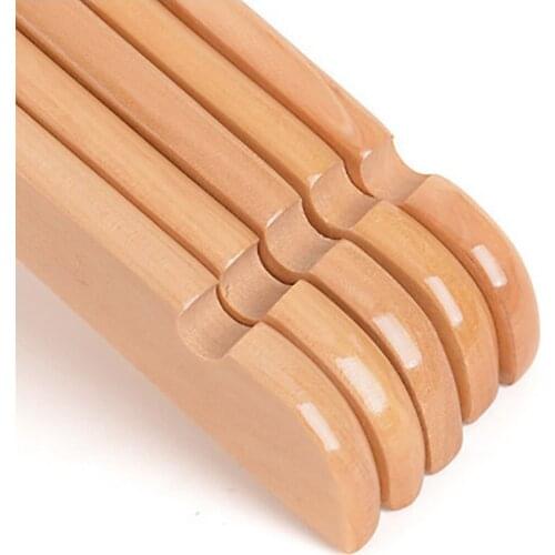 10pcs Children Wooden Coat Hangers Wardrobe Hanger Bar for kids Clothes 32cm