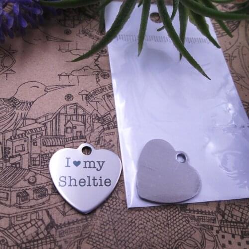 10pcs--"I love my Sheltie"stainless steel charms 5 styles for choosing DIY Charms for necklace bracelets