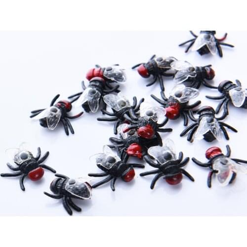 10Pcs Funny Simulation Insect Realistic Flies Jokes Props Joking Bugs Prank Toys Prank Man Props Flies April Fools day