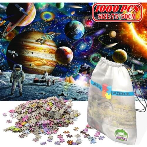 1000Pcs Space Travelers 3D Jigsaw Puzzles Adults Game Toys for Toys Boring Game Building Assembling Educational Toys
