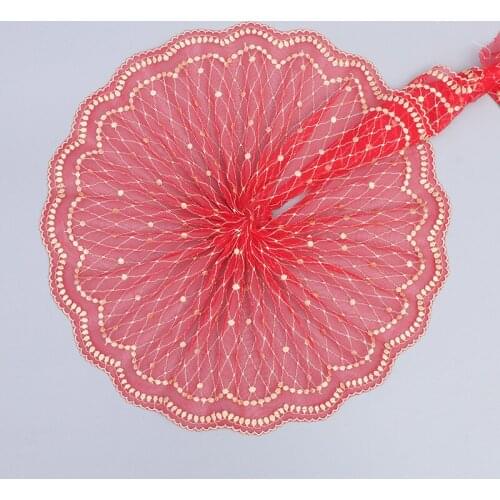 18cm 5Yards Soft High Quality Lace Trim Embroidery Lace Fabric Mesh Lace Ribbon Tulle Guipure Cord Lace Sewing DIY Doll Cloth