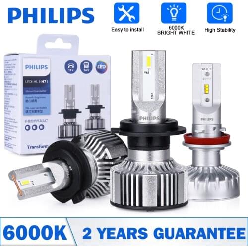 2Pcs H1 H4 H7 Led Philips G2 LED H8 H11 HB3 9005 HB4 9006 9012 HIR2 Led Headlights Mini Car Light Bulbs Automobiles Auto Lamp